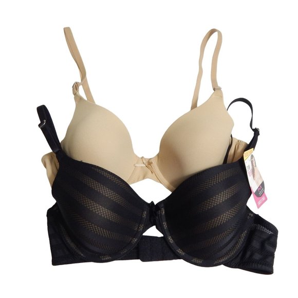 Bra 34A 2 Pack Maidenform Womens Lightly Lined Adjustable Straps - Picture 1 of 13